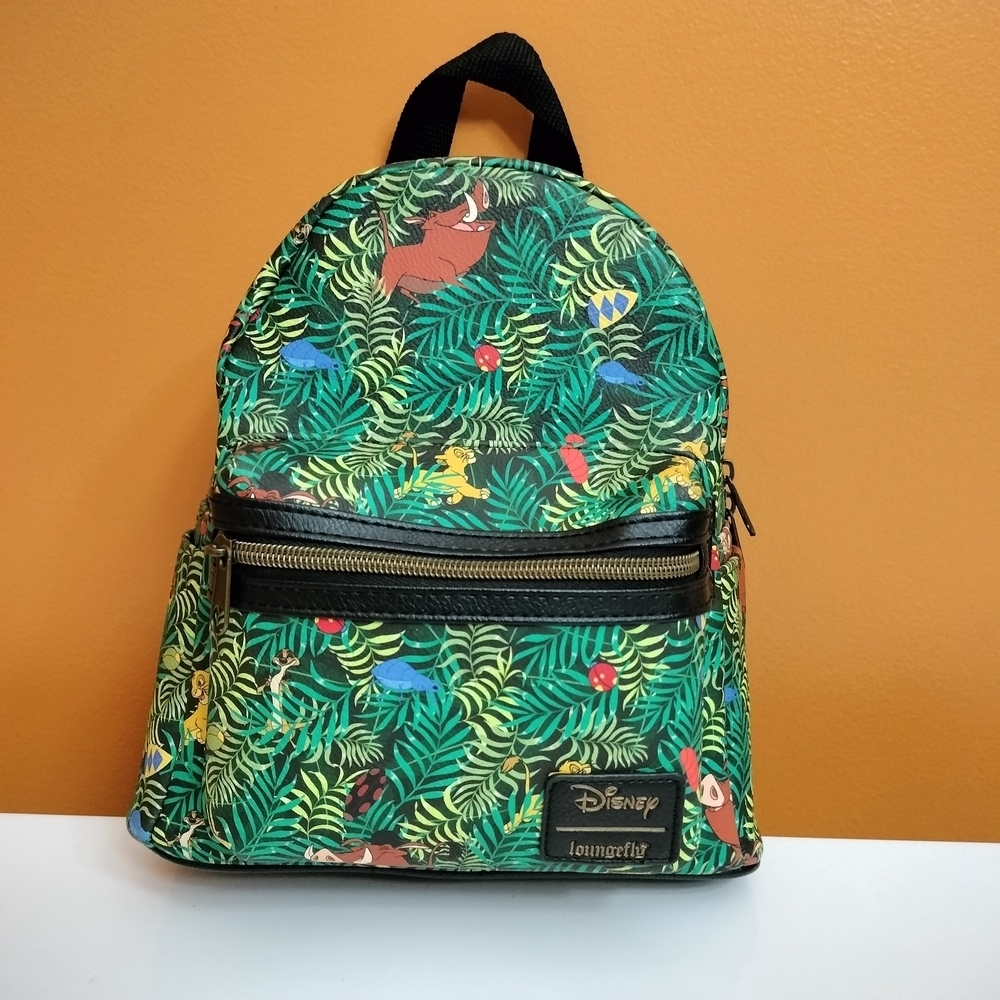 Loungefly Disney Green Jungle Pattern Backpack Collectors Item